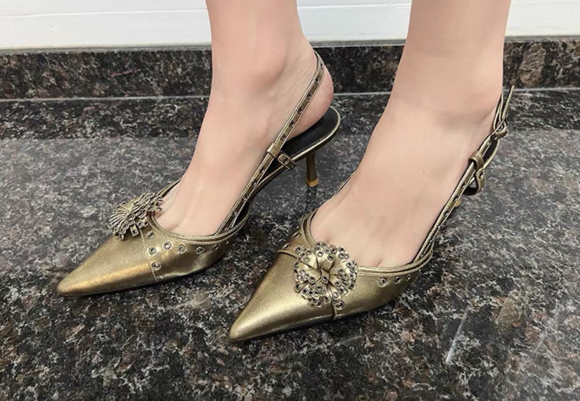 Tulip Flower Pointed toe shoes