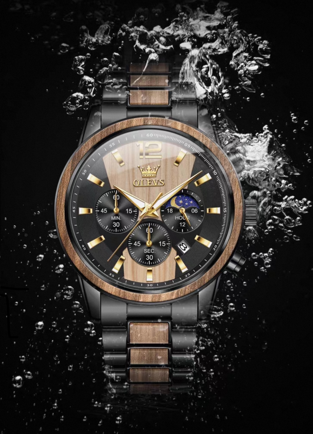 Men’ watch Zebra Wood