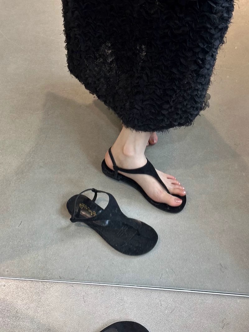 Flat vacation style clip sandals fairy shoes